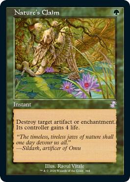 Nature's Claim card from Time Spiral: Remastered