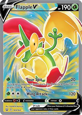 Flapple V (Full Art) card from SWSH05: Battle Styles