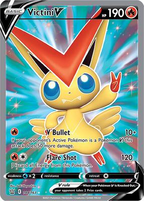Victini V (Full Art) card from SWSH05: Battle Styles