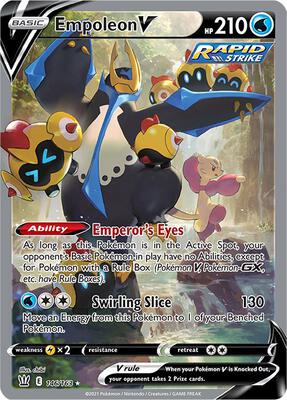 Empoleon V (Alternate Full Art) card from SWSH05: Battle Styles