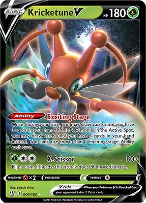 Kricketune V card from SWSH05: Battle Styles