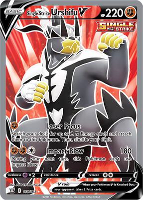Single Strike Urshifu V (Full Art) card from SWSH05: Battle Styles