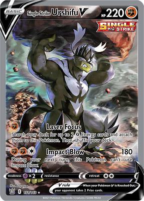 Single Strike Urshifu V (Alternate Full Art) card from SWSH05: Battle Styles