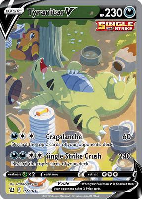 Tyranitar V (Alternate Full Art) card from SWSH05: Battle Styles