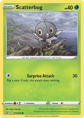 Scatterbug card from SWSH05: Battle Styles