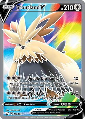 Stoutland V (Full Art) card from SWSH05: Battle Styles