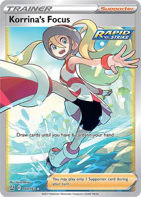 Korrina's Focus (Full Art) card from SWSH05: Battle Styles