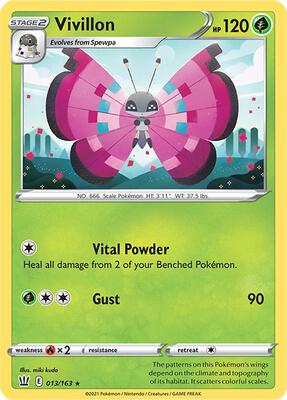 Vivillon card from SWSH05: Battle Styles