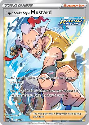 Rapid Strike Style Mustard (Full Art) card from SWSH05: Battle Styles