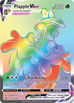Flapple VMAX (Secret) card from SWSH05: Battle Styles