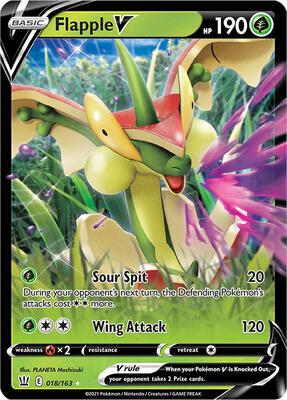 Flapple V card from SWSH05: Battle Styles