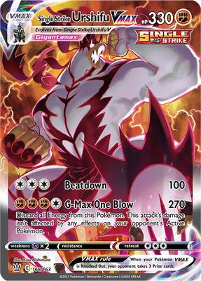 Single Strike Urshifu VMAX (Alternate Art Secret) card from SWSH05: Battle Styles