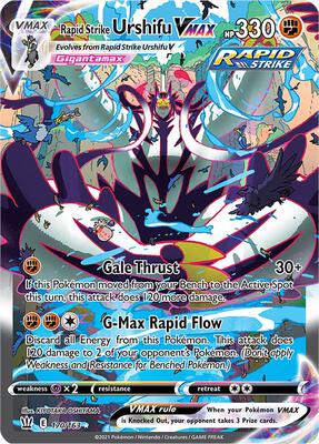 Rapid Strike Urshifu VMAX (Alternate Art Secret) card from SWSH05: Battle Styles