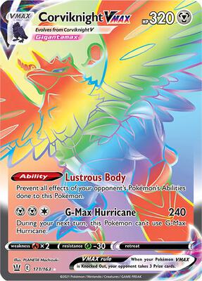 Corviknight VMAX (Secret) card from SWSH05: Battle Styles