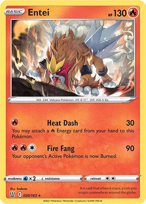 Entei card from SWSH05: Battle Styles