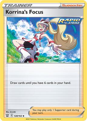 Korrina's Focus card from SWSH05: Battle Styles