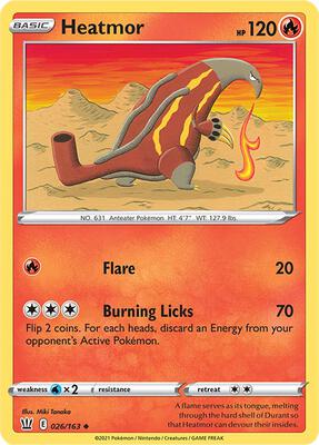 Heatmor card from SWSH05: Battle Styles