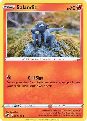 Salandit card from SWSH05: Battle Styles