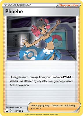 Phoebe card from SWSH05: Battle Styles