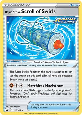 Rapid Strike Scroll of Swirls card from SWSH05: Battle Styles