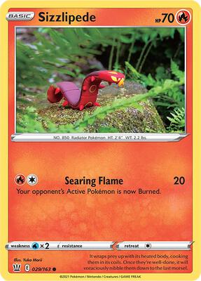 Sizzlipede card from SWSH05: Battle Styles