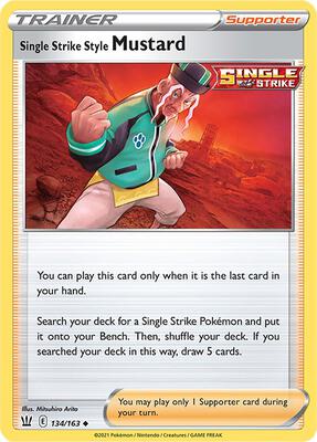 Single Strike Style Mustard card from SWSH05: Battle Styles