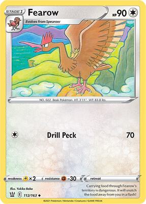 Fearow card from SWSH05: Battle Styles