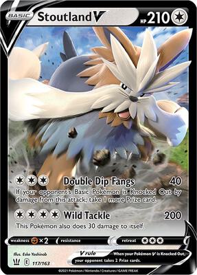 Stoutland V card from SWSH05: Battle Styles
