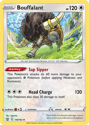 Bouffalant card from SWSH05: Battle Styles