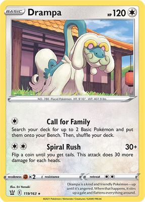 Drampa card from SWSH05: Battle Styles