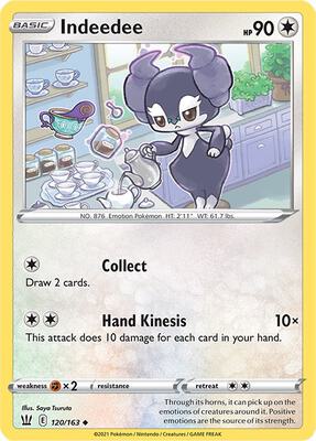 Indeedee card from SWSH05: Battle Styles