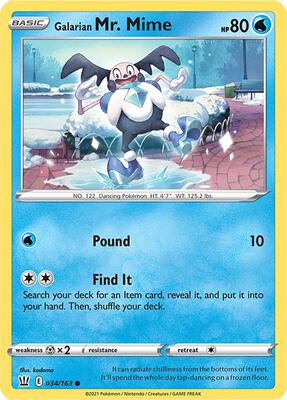 Galarian Mr. Mime card from SWSH05: Battle Styles