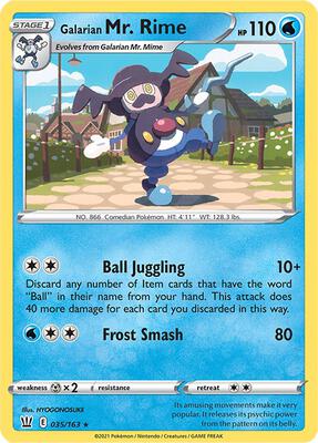 Galarian Mr. Rime card from SWSH05: Battle Styles