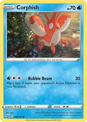Corphish card from SWSH05: Battle Styles