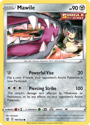 Mawile card from SWSH05: Battle Styles