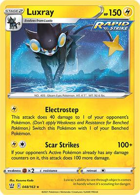 Luxray card from SWSH05: Battle Styles