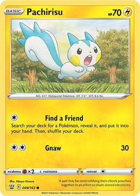 Pachirisu card from SWSH05: Battle Styles