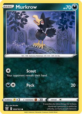 Murkrow card from SWSH05: Battle Styles