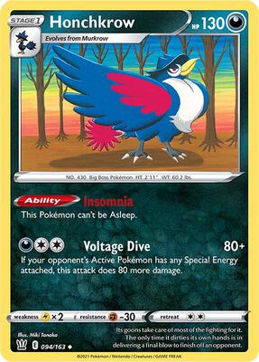 Honchkrow card from SWSH05: Battle Styles