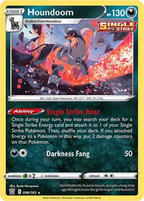 Houndoom card from SWSH05: Battle Styles
