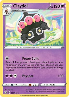 Claydol card from SWSH05: Battle Styles