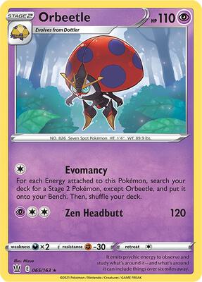 Orbeetle card from SWSH05: Battle Styles