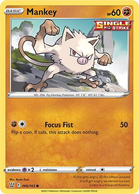 Mankey card from SWSH05: Battle Styles