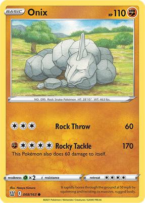 Onix card from SWSH05: Battle Styles