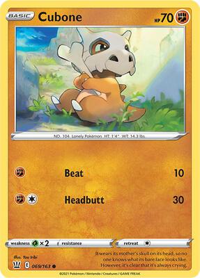 Cubone card from SWSH05: Battle Styles