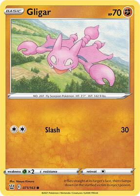 Gligar card from SWSH05: Battle Styles
