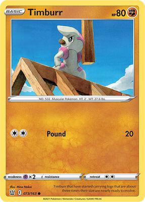 Timburr card from SWSH05: Battle Styles