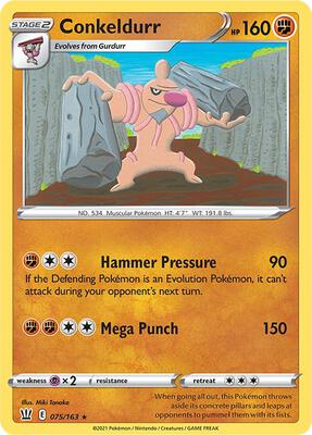 Conkeldurr card from SWSH05: Battle Styles
