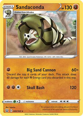 Sandaconda card from SWSH05: Battle Styles