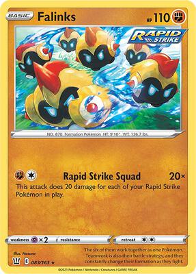 Falinks card from SWSH05: Battle Styles
